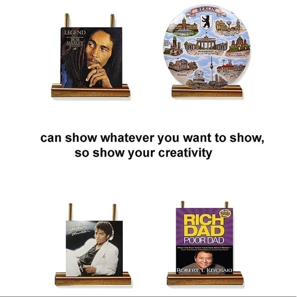 Brand New Vinyl Record Stand Now Playing Record Holder Premium Wood & Iron - Picture 7 of 7